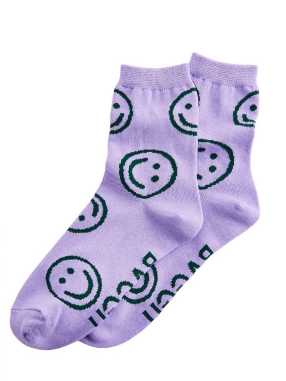 BAGGU Printed Happy Crew Socks